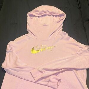 Nike Women's Light Pink Cowl Neck Sweater